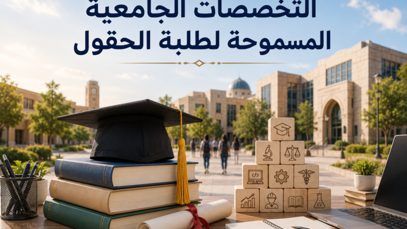 الكليات والتخصصات الجامعية المتاحة لجميع الحقول جيل 2008